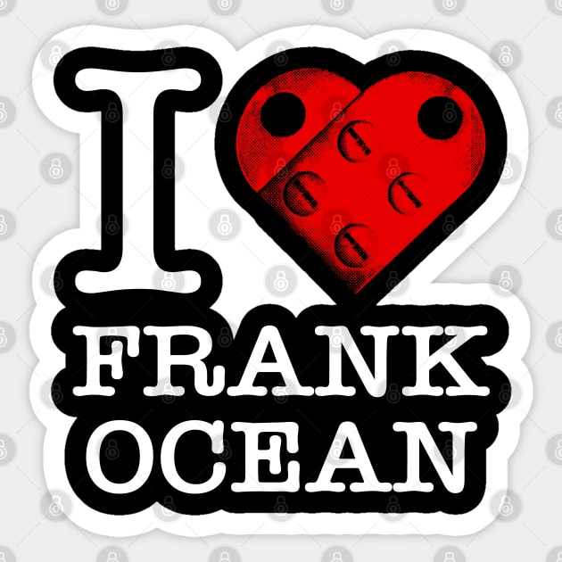 I Love Frank Ocean - I Heart Frank Ocean Sticker by TrikoCraft